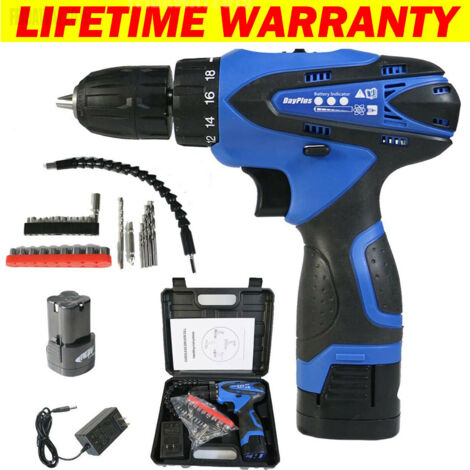 BRIEFNESS 16.8V Cordless Drill Driver Kit Electric Screwdriver Set, Multi-Purpose Portable Drill Tool with Battery and Charger, Carry Case