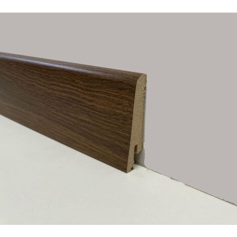 €1,69 - BATTISCOPA ZOCCOLINO in FIBRA DI LEGNO 60x15 Vari decori, Parquet, Laminati, SPC, LVT (prezzo al metro)-NOCE O ROVERE THERMO