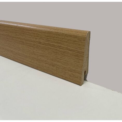 €1,69 - BATTISCOPA ZOCCOLINO in FIBRA DI LEGNO 60x15 Vari decori, Parquet, Laminati, SPC, LVT-ROVERE GOLD