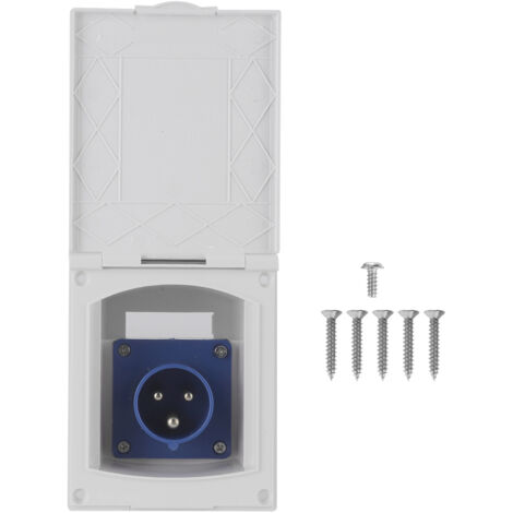 16A 220V240V Prise de courant étanche externe 3Pin Flush Female Socket Plug for RV Motorhome Trailer Caravan