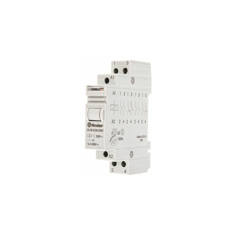 20 Relais de puissance 2 no, bobine 230V c.a. Rail din ( Prix pour 1 ) - Finder