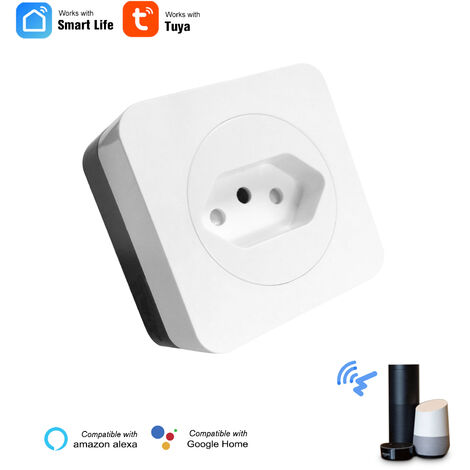 main image of "16A WiFi Air Conditioner Wall Plug Socket Outlet Companion Compatible Better Than IR Remote Controller Smart Life Tuya APP Compatible With Alexa Google Home,model:White"