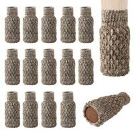 16er-Pack rutschfeste Stuhlbeinsocken, Stuhlbeinsocken, Stuhlbeinsocken, gestrickte Stuhlbeinsocken, um den Boden vor Kratzern zu schützen und Lärm zu reduzieren