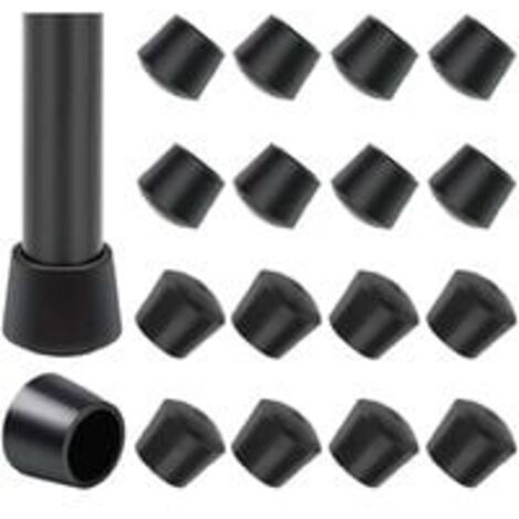 16er-Pack Stuhlbeinschoner, Gummikappen für Stuhlbeine, Innendurchmesser 25 mm, Schwarz