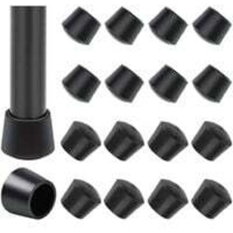 16er-Pack Stuhlschutzkappen, Stuhlbeinkappen aus Gummi, Stuhlbeinschutzkappen, Innendurchmesser - 1 Zoll / 25 mm, Schwarz