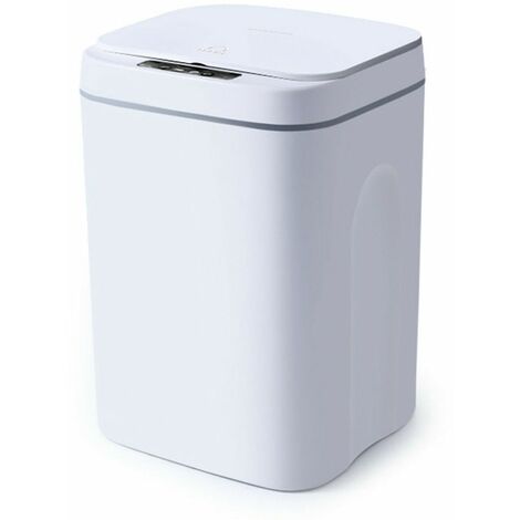 16L Automatic Trash Can with Sensor Automatic Trash Can Motion Sensor (White)