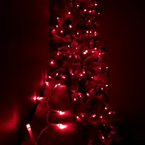 16m 200 LEDs Indoor Outdoor Supabrights Christmas Lights in Red with Timer