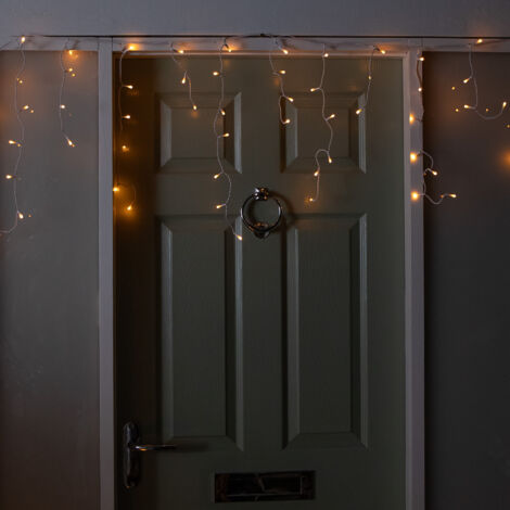 16m 640 LED Frosted IcicleBrights Christmas String Lights in Vintage Gold