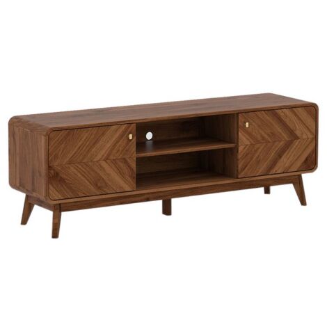1.6m TV Cabinet - MFC - L40 x W160 x H43 cm - Columbian Walnut
