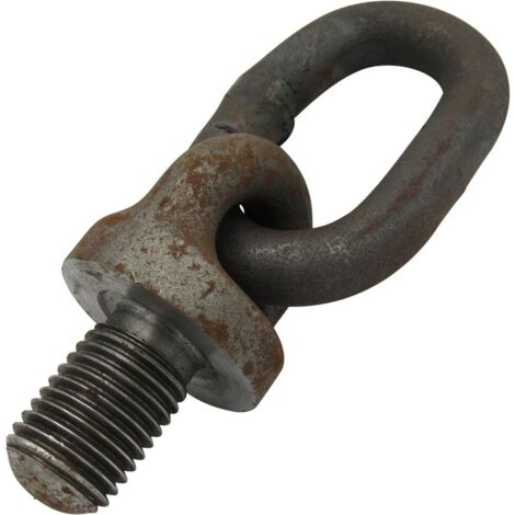 16MM 400KG Self Colour Collar Eyebolt With Oval Link - 0.4 Tonnes Lifting Shouder Collared Eyebolt