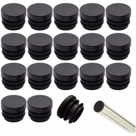 16mm Bouchon de Chaise 32 pièces Embout pour Chaise Bouchon en Plastique Rond Embout Bouchons pour Tube de Chaise Bouchon Pied de Chasie Pied de Chaise Protection