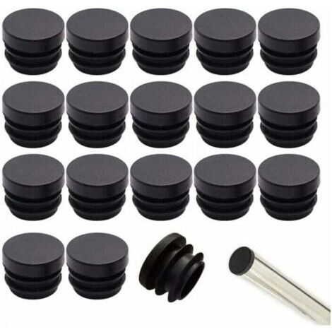 16mm Bouchon de Chaise 32 pièces Embout pour Chaise Bouchon en Plastique Rond Embout Bouchons pour Tube de Chaise Bouchon Pied de Chasie Pied de Chaise Protection
