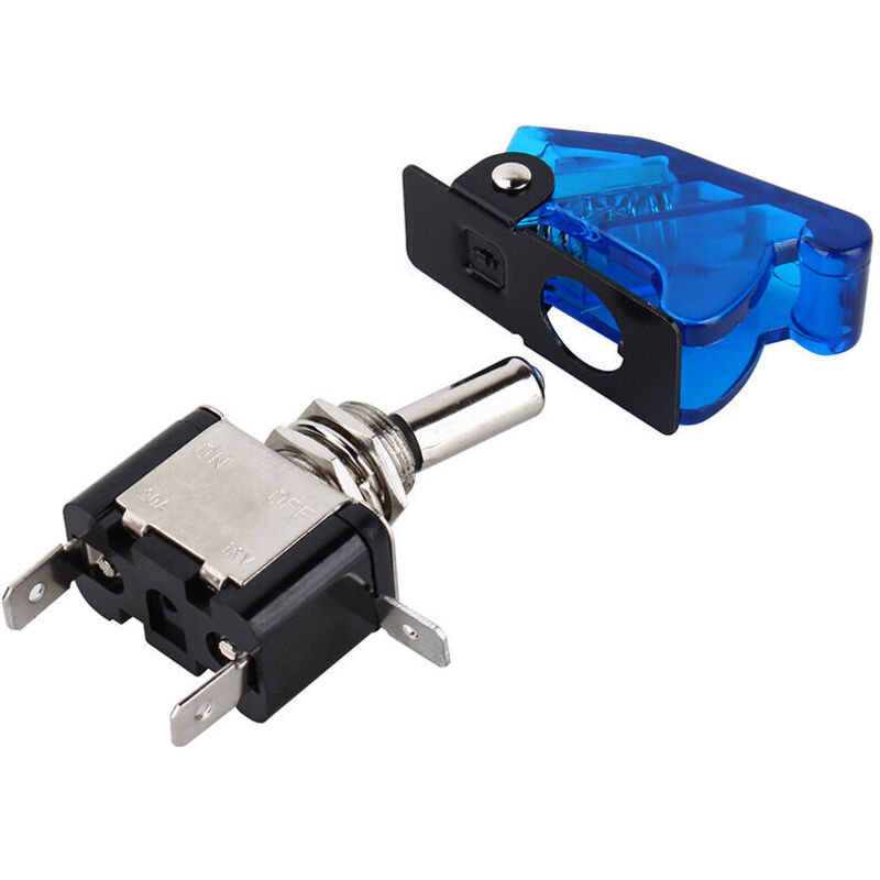 Image of Aiperq - 16mm Metall-LED-Wippschalter 1NO 1NC 12V Anschluss-Verriegelungsdruckknopf