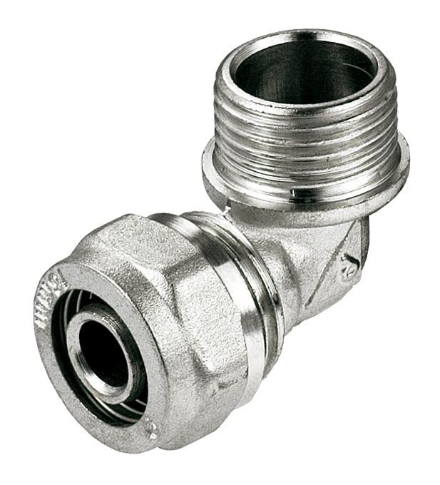 PEX-AL-PEX 16mm x 1/2' Male BSP Compression Fittings Elbow Pipe Connector