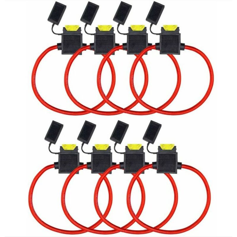 GP - tonchean Autres pièce de rechange pour voiture,16Pack Porte Fusibles 12V Etanche 14AWG 20Amp Auto Voiture Motor Lame Fusible(Taille Moyenne)
