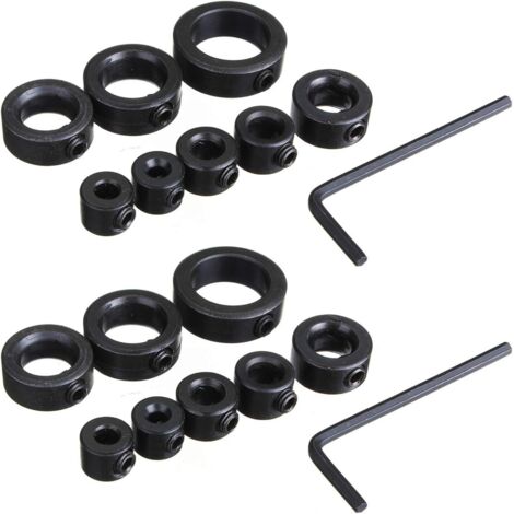 16PCS 3-16mm Butées de Profondeur Pour Foret 2 Set Reglable Collier Depth Stop Bit Positionneur de Bague Locator