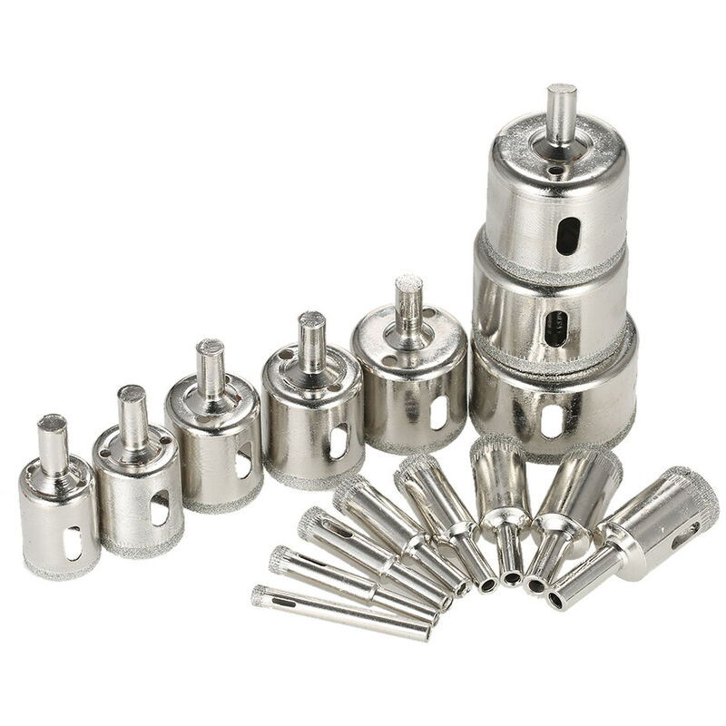 16PCS 6-50mm di vetro seghe a tazza Kit diamantato...