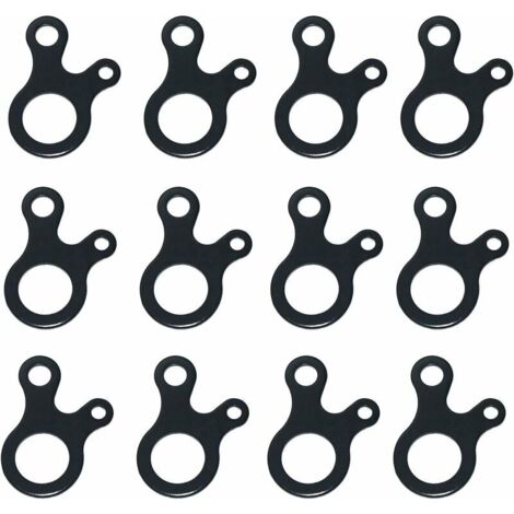 16pcs Aluminum Alloy Rope Tensioners, Three-Hole Rope Tensioners, Tent Rope Loop Adjusters, Lightweight for Tents, Tarps, Hiking and Camping