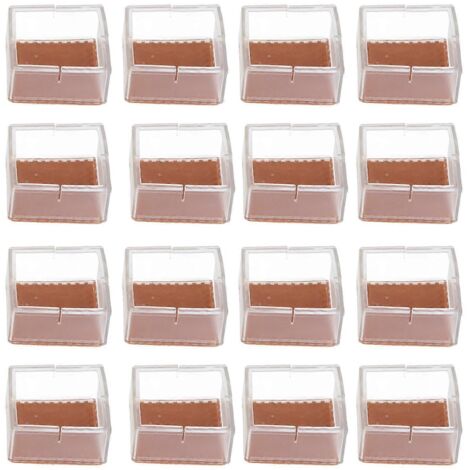 16PCS Chair Leg Floor Protector Anti Slip Silicone Furniture Leg Protector Thickened Transparent Soft Table Leg Cover