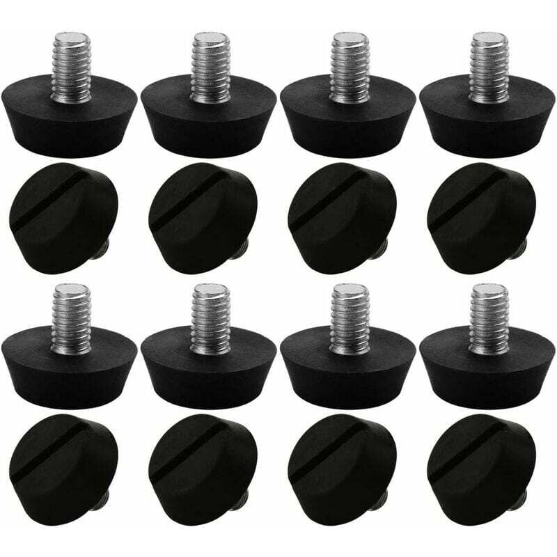 16pcs Pieds de Meubles Réglables Nivellement Patin Base Jambe Pied de Table Chaise Ajustables Protection Sol M6 x 10 x 20mm