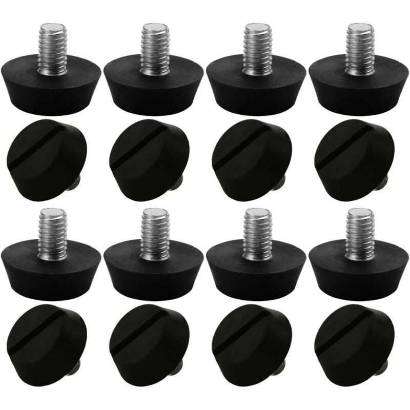 16pcs Pieds de Meubles Réglables Nivellement Patin Base Jambe Pied de Table Chaise Ajustables Protection Sol M6 x 10 x 20mm