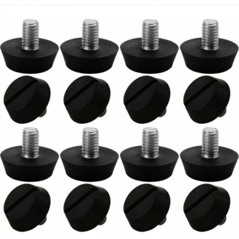 16pcs Pieds de Meubles Réglables Nivellement Patin Base Jambe Pied de Table Chaise Ajustables Protection Sol M6 x 10 x 20mm