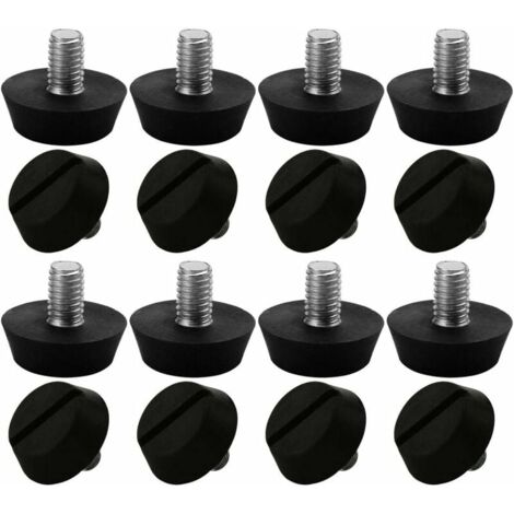 16pcs Pieds de Meubles Réglables Nivellement Patin Base Jambe Pied de Table Chaise Ajustables Protection Sol M6 x 10 x 20mm-LIAIKI
