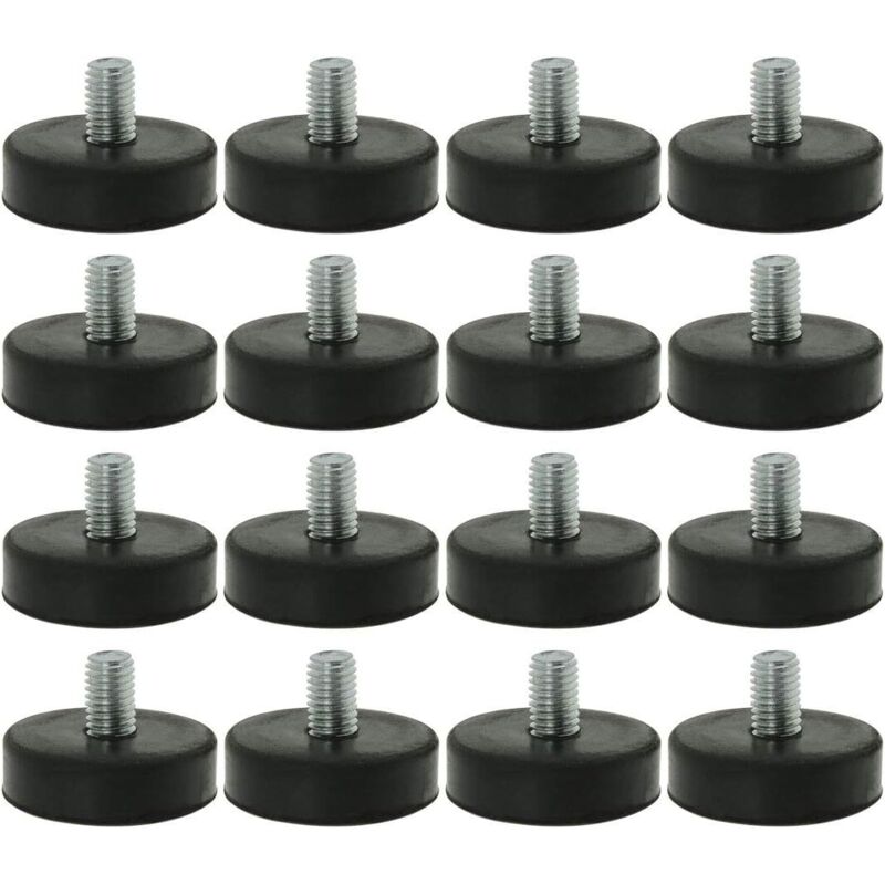 16pcs Pieds de Nivellement Meuble Réglable Pied Réglable Patin de meuble Jambe Pied de Table Chaise Base Protection Plancher M10 x 15 x 42mm H254