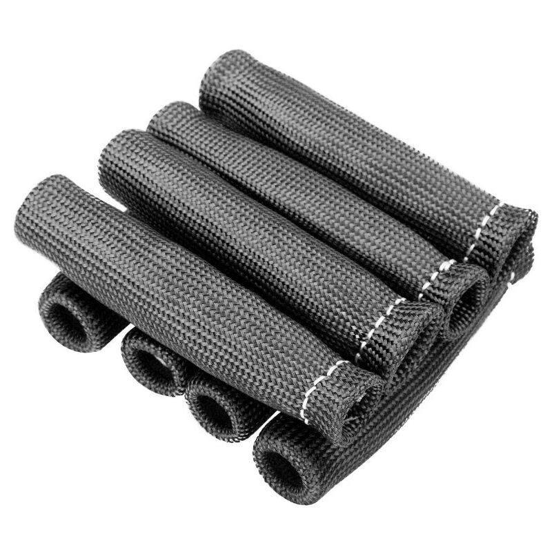 16pcs protecteur de fil de bougie haute température noir (15.52.52.5cm)