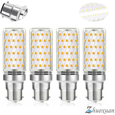 16W Corn B22 LED Light Bulb Cool White 6000K, Betterlife 1600LM, B22 Halogen Equivalent 100W-120W, AC 230V, B22 Bulb for Garage/Studio, Non-Dimmable, 4 Pack [Energy Class A]
