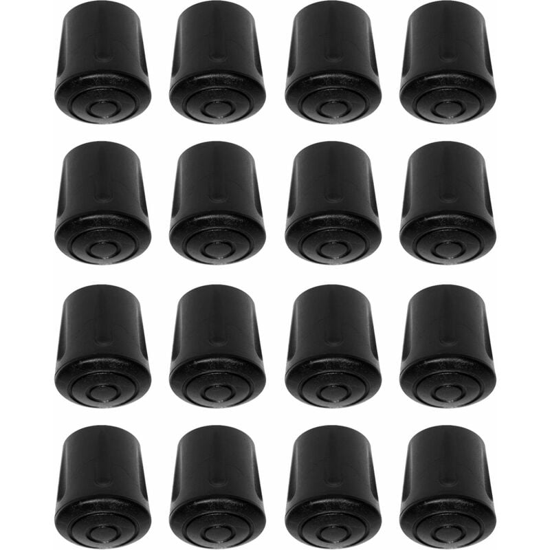 16x Embout pied de chaise renforcé antidérapant caoutchouc epdm table tabouret béquille canne, diamètre 38 mm