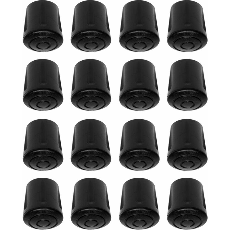 16x Embout pied de chaise renforcé antidérapant caoutchouc epdm table tabouret béquille canne, diamètre 40 mm