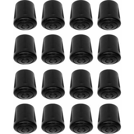 CYCLINGCOLORS 16x Embout pied de chaise renforcé antidérapant caoutchouc EPDM table tabouret béquille canne, diamètre 16 mm