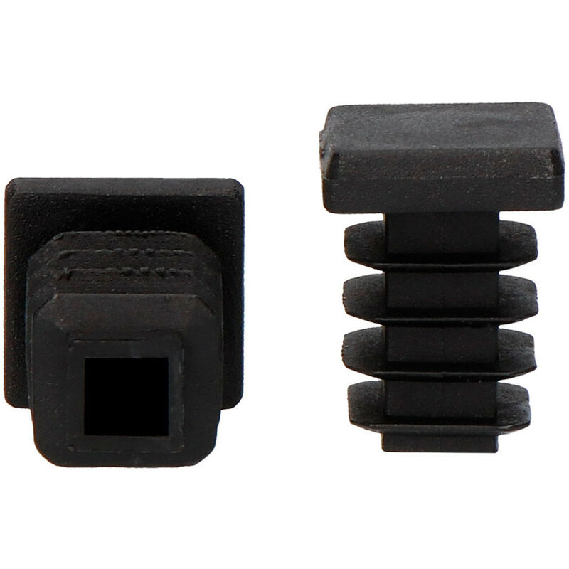Punta retrattile nera con ali quadre 16x16mm