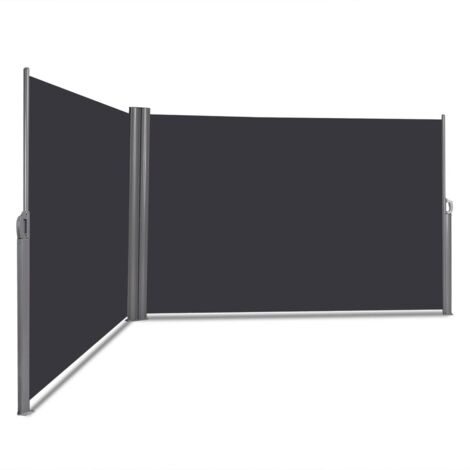 1.6x6M Retractable Folding Side Awning Screen Garden Privacy Divider Wind Fence