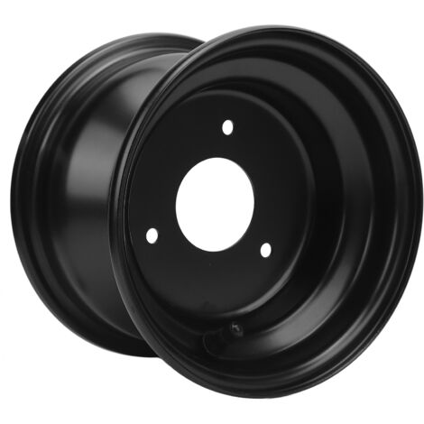 16X8.00-7 Cerchione da 7 pollici Nero a 3 fori in lega di alluminio per carichi pesanti e forte capacità di carico per la maggior parte degli ATV Go Kart Golf cart