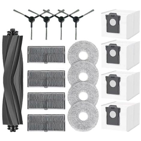 17 accessoires pour aspirateur Dreame L40 Ultra AE/D20 Ultra / RLD31SE/ MOVA E40 Ultra : brosse principale, filtre, serpillière et sac à poussière.
