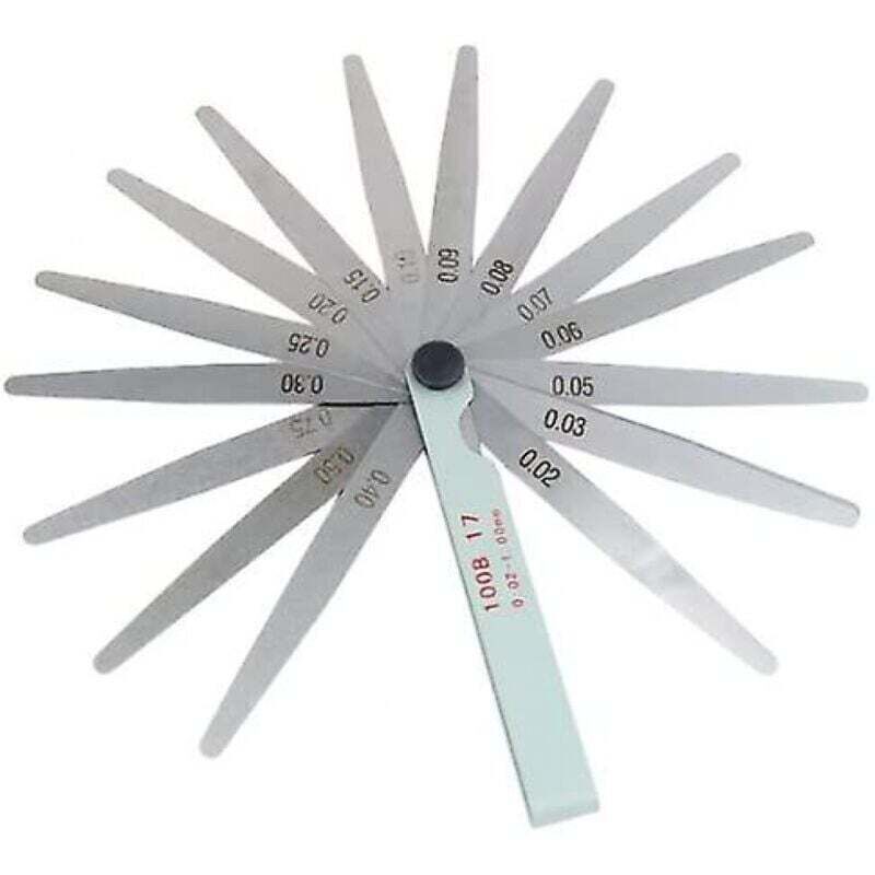 Image of 17-blättriges metrisches Stahldickenmessgerät zur Messung des Zündkerzenabstands (0,02-1,0 mm)