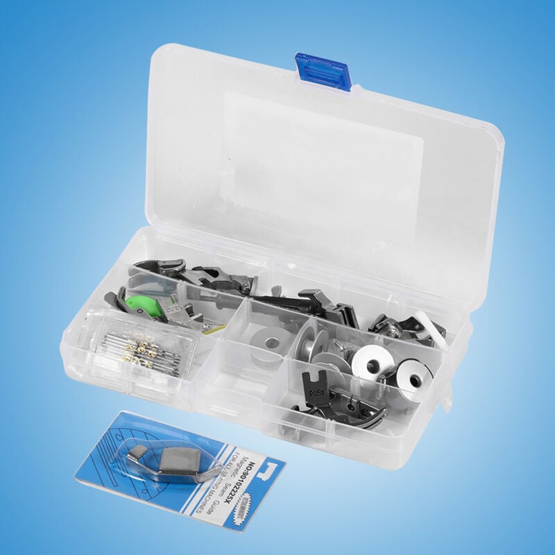 Rapanda - 17 Ensembles de pièces de Machine à Coudre Plates universelles Accessoire de Pied de Pression de presseur avec étui pour Industriel