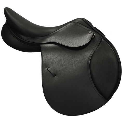 17", nero: Sella da salto Winner special Tonale in pelle con doppi appoggi