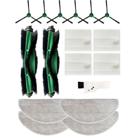 17 Pièces Accessoires pour iRobot Roomba 105 Combo/Roomba Combo Essential Y0112/Y011240/Y0110/Y0140/Y014020/Combo 2 Essential: 2 Brosses Principales 6 Brosses Latérales 4 Filtres 4 Chiffons