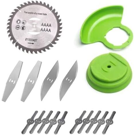 17 Pièces Lame Débroussailleuse, Coupe Bordure sans Fil, de Rechange, Lames Herbe, Jeu Tondeuse à Gazon, pour La De Jardin, Pelouses Arbustes -