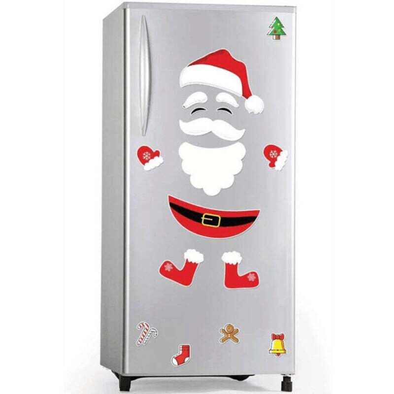 17 Pièces Set d’Autocollant Aimant de GNOME de Noël Décoration Aimant de Réfrigérateur de Père Noël Aimant de Réfrigérateur de Noël Set d’Aimant de