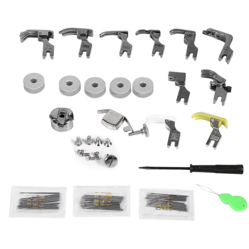 Image of 17 Sets Universal Flache Nähmaschine Teile Nähfuß Druck Fuß Zubehör mit Fall für Industrie