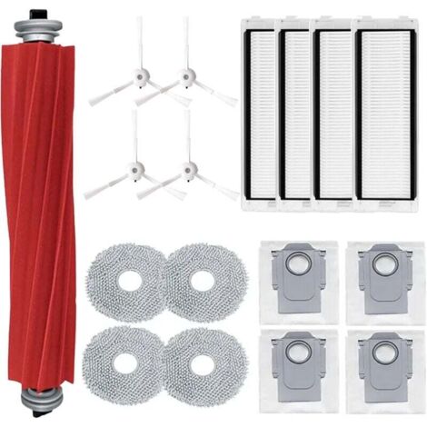 17-teiliges Ersatzteilset für den Roborock Q Revo Saugroboter (Modell Roborock P10), inklusive Hauptbürste, Reinigungstuch, Staubbeutel, HEPA-Filter und Bürste