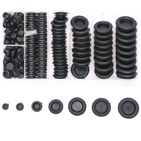170 Pcs Rubber Stoppers, Rubber Grommet with Storage Box