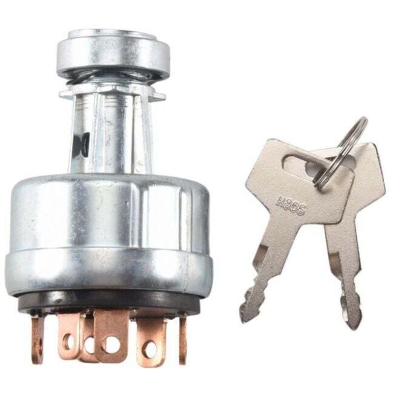 Image of 1700100023 1700100052 H806 Zündschalter mit 2 Schlüsseln für Takeuchi Schaufelschlosszylinder
