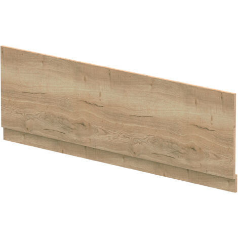 1700mm Edge/Power Straight Front Bath Panel & Plinth - Textured Woodgrain Autumn Oak