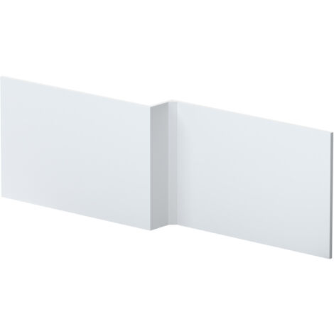 1700mm L Shape Square Reversible Bath Front Panel - Satin White