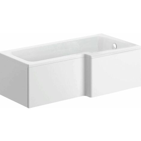 1400x750mm Back To Wall Double Ended Freestanding Bath Bathroom Bathtub  Acrylic